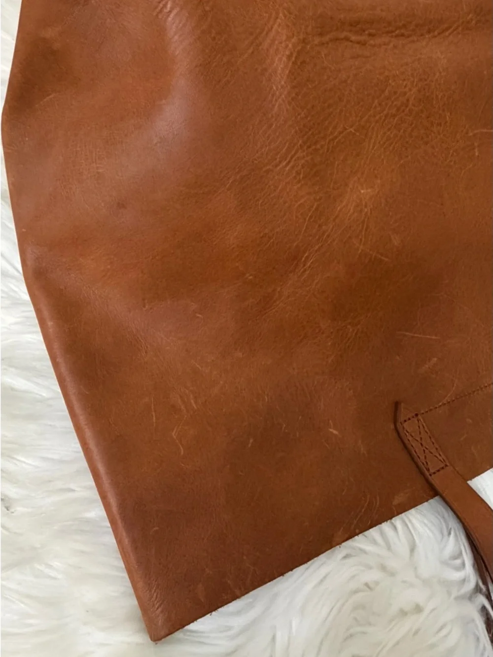Madewell Brown Leather Tote - Classic Cognac Carryall